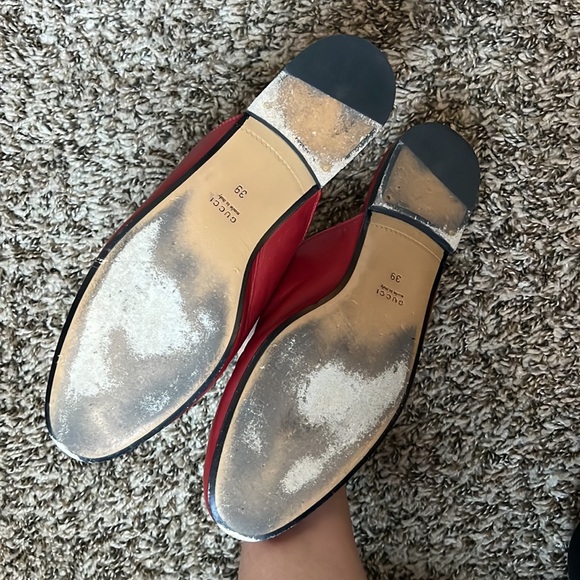 Gucci Red Leather Princetown Mules - Picture 5 of 5